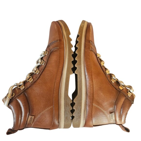 Pikolinos Vigo Brandy Lace-up Leather Ankle Boots Womens SZ 39 US 8.5 Brown - Picture 7 of 15